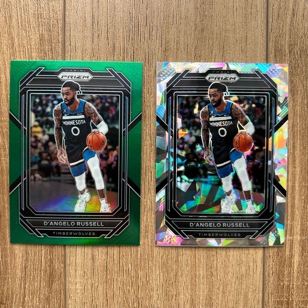 2022-23 Prizm D'Angelo Russell Silver Cracked Ice #43 Minnesota Timberwolves Lot